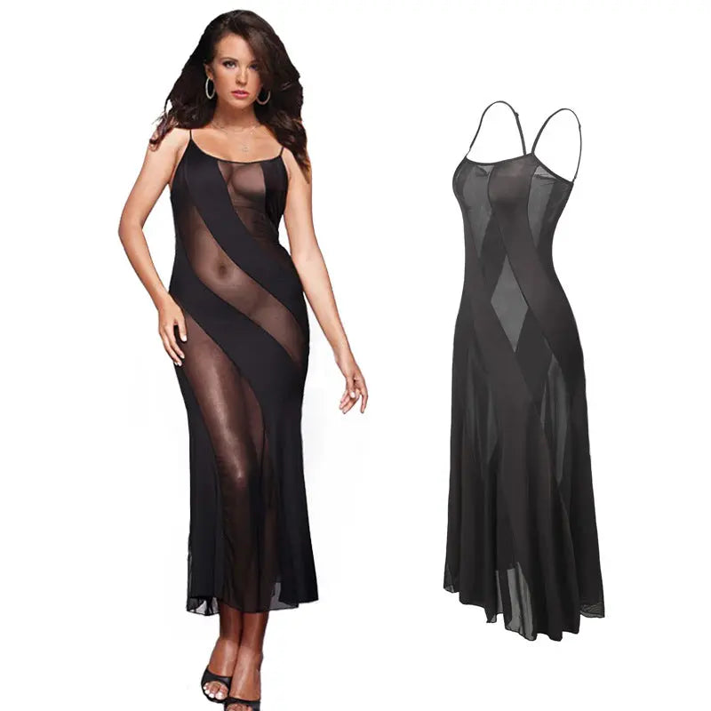 Long Sheer See Through Sexy Night Gown Elegant And Classy